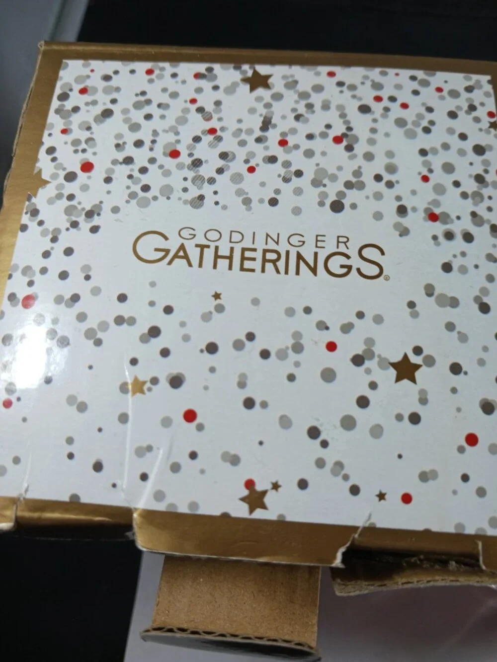 Godinger Gatherings Shannon Crystal Clear Red Bow Gift Box Jewelry Trinket Candy